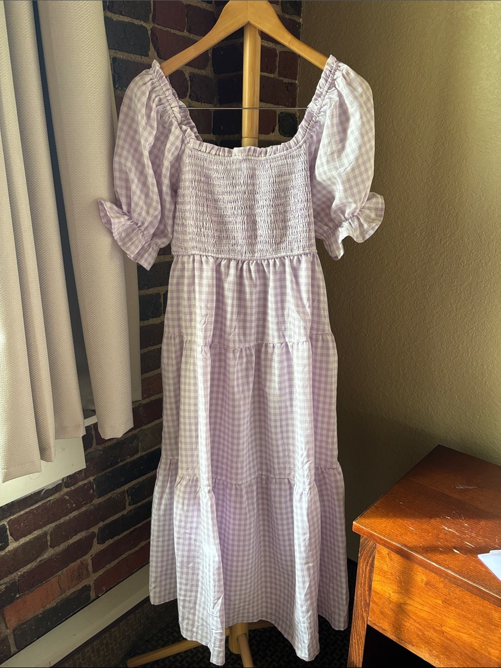 &merci Lilac Smocked Maxi Dress Size S